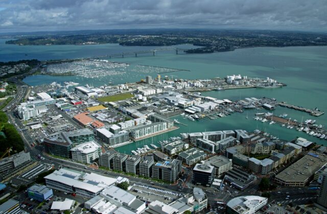 Auckland harbour from the Sky Tower